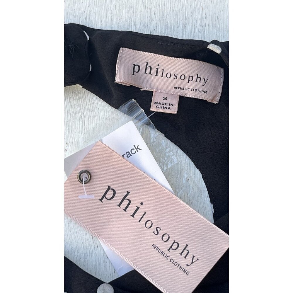 Philosophy Apparel Womens Printed Keyhole Swing Sleeveless Blouse Size S - Picture 11 of 16